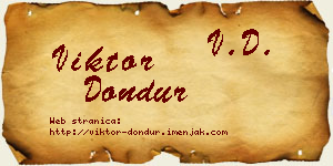 Viktor Dondur vizit kartica